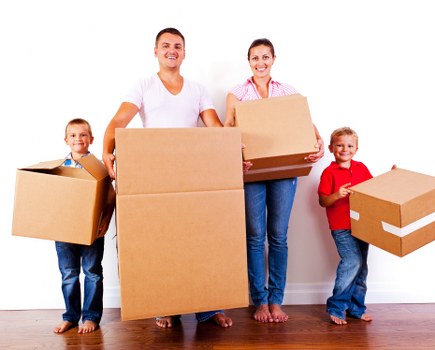 Removal van loading in Tooting on a local moving day