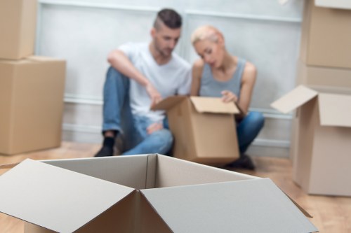 Packing and loading items for a local business relocation
