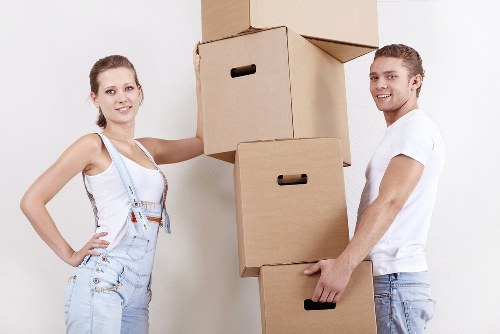 Loading boxes and belongings into a van for a move in Tooting