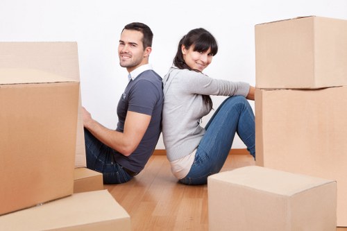 Careful packing of office equipment and documents for a Tooting relocation