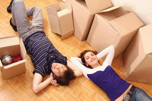 Careful loading of a sofa and table for a local move in Tooting